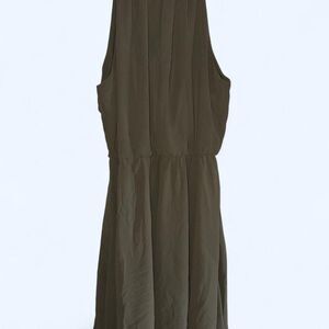 Lush-clothing Women's Green and Khaki Dress
